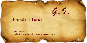 Garab Ilona névjegykártya